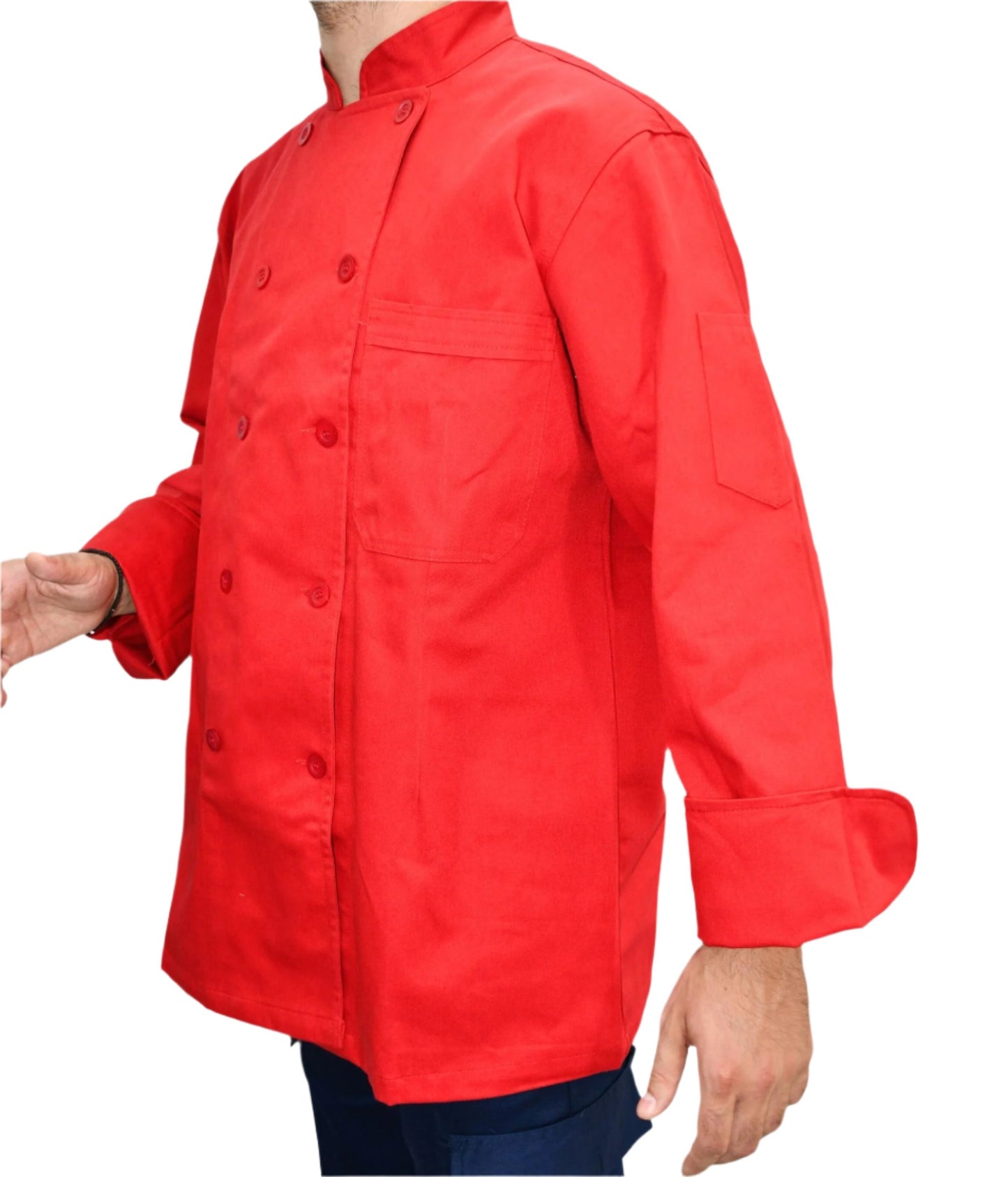Chef Blouse Red Side