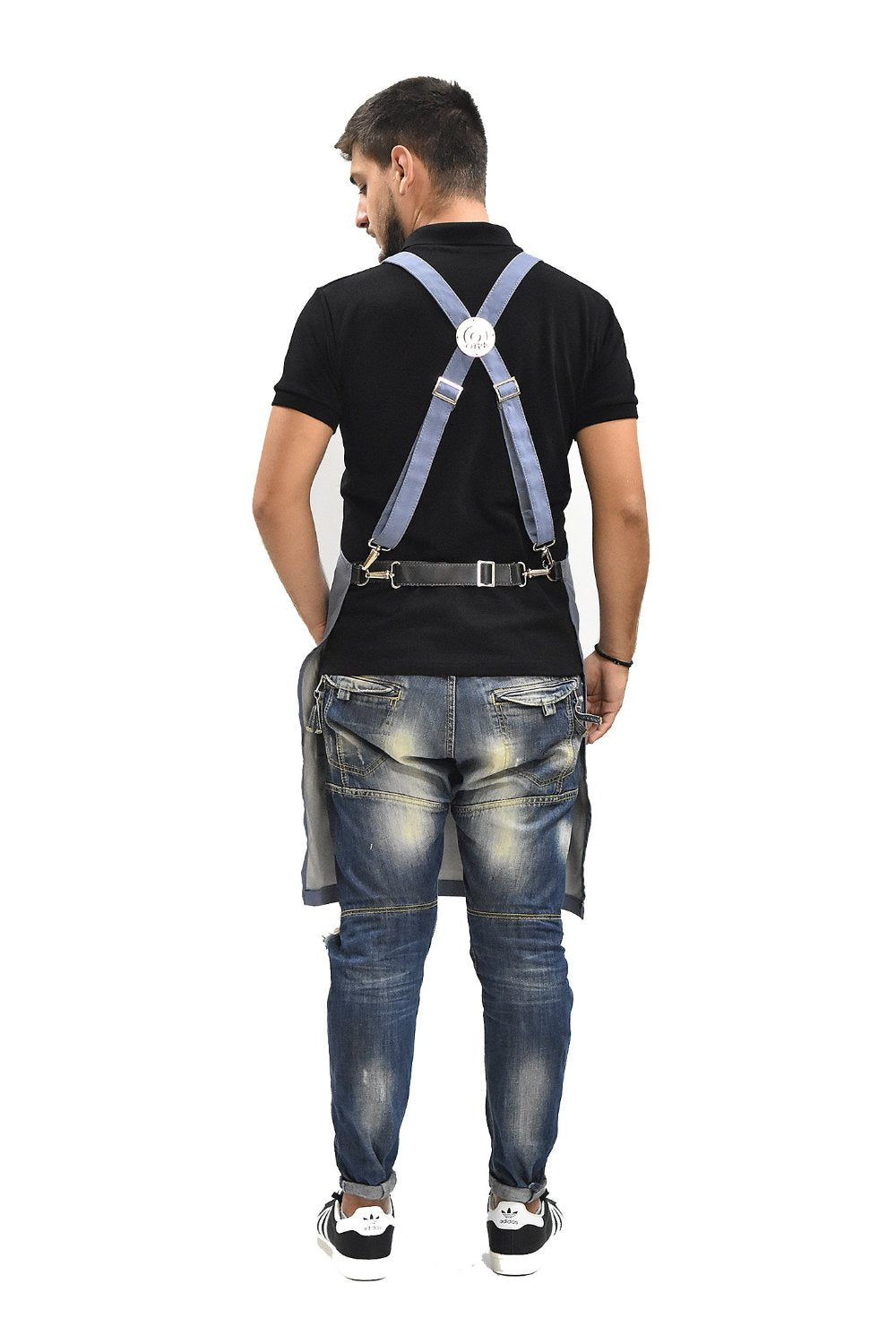 Light Blue Denim Apron Back