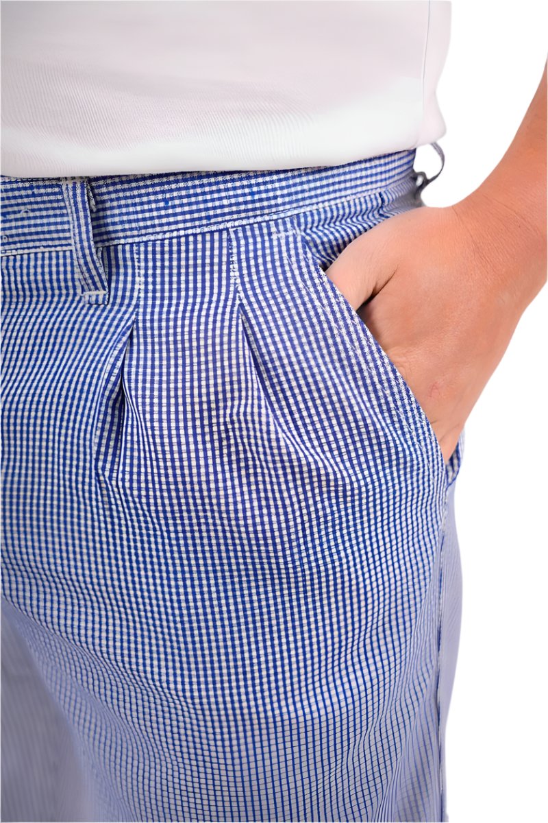 Chef Pants Blue  Checkered