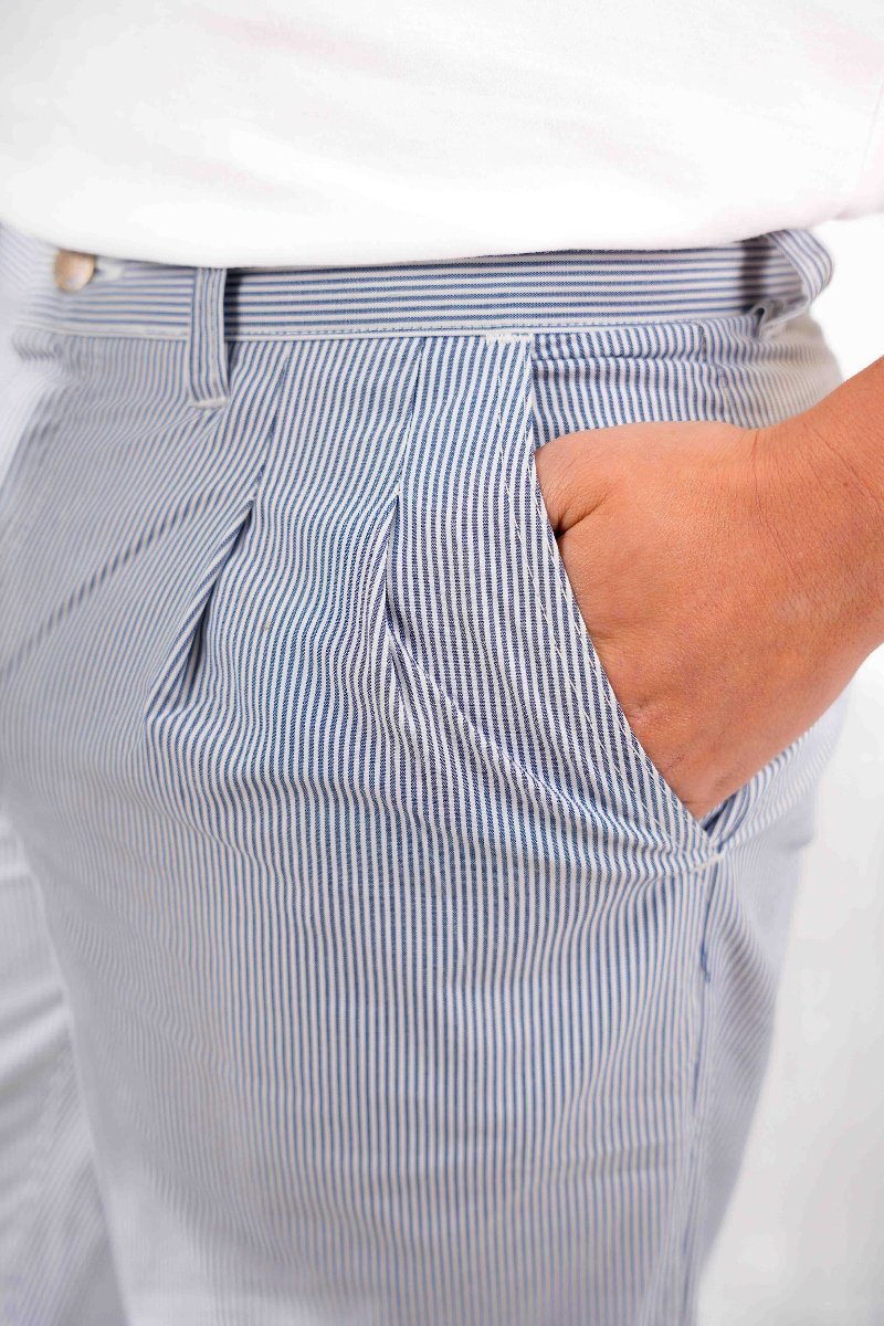 Chef Pants Blue Stripes Detail