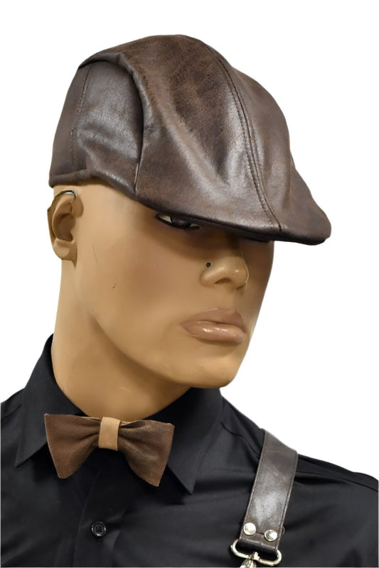 Leather Brown Gentlemens Cap