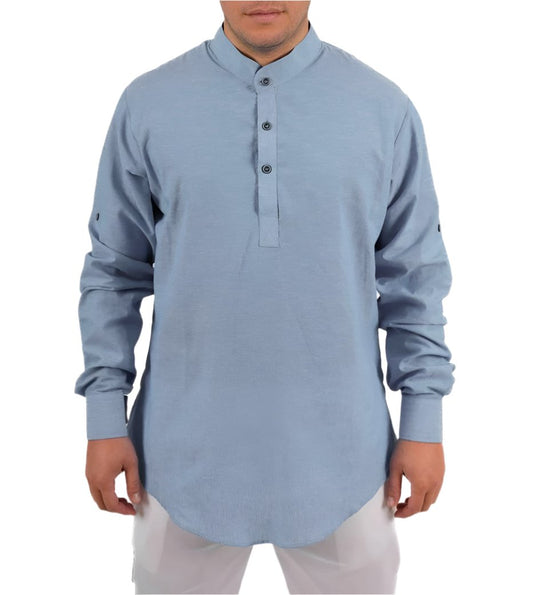 Light Blue  waiter /  host Mens Shirt