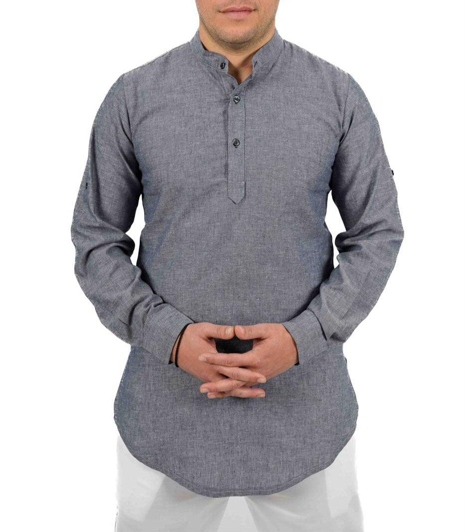 Linen Grey Mens Shirt