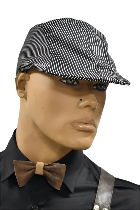 Striped Black Gentlemens Cap